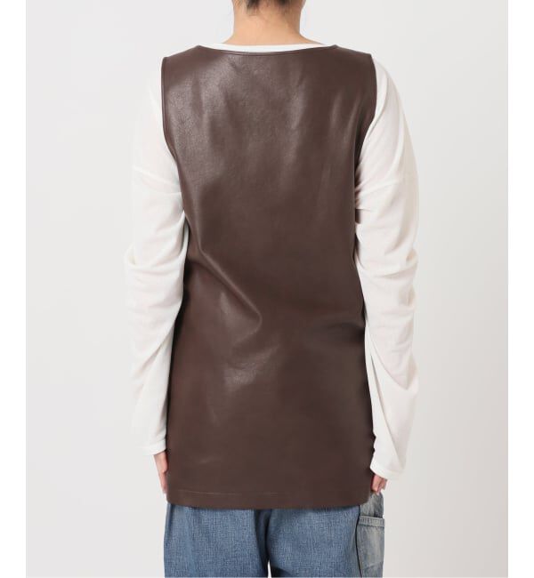  「《予約》FAUX LEATHER TOPS：ブラウス」|シャツ・ブラウス|