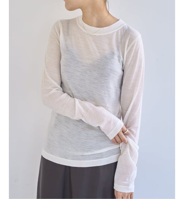 EMILYWEEK「《追加》スーパーウール クルーネックシアープルオーバー」|Tシャツ・カットソー|