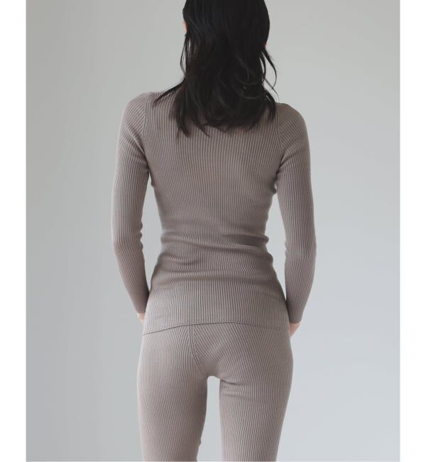 EMILYWEEK「シルク混リブVネックプルオーバー」|Tシャツ・カットソー|