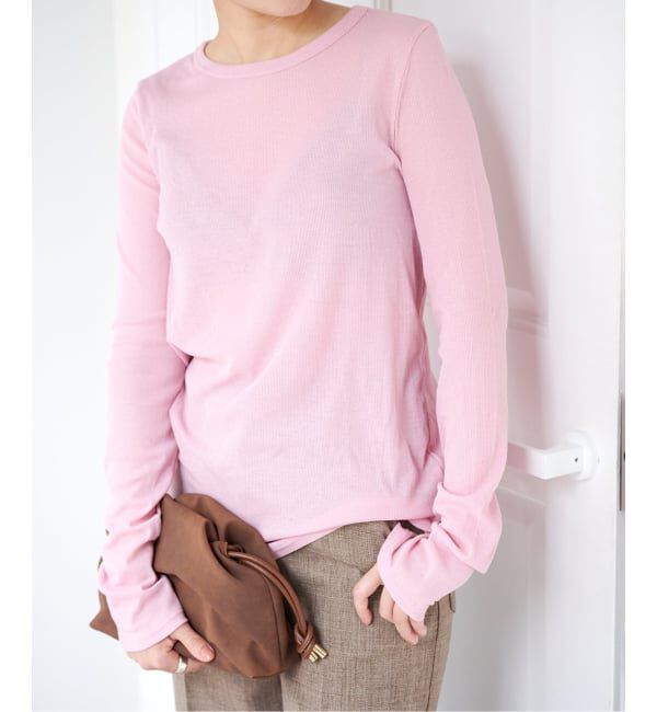 EMILYWEEK「《追加10》パウダリーコットンプルオーバー」|Tシャツ・カットソー|ピンク