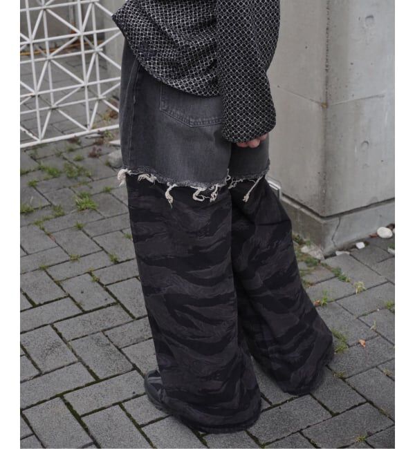 JOINT WORKS「DISCOVERED / ディスカバード LAYERED ARMY DENIM PANTS」|デニム|