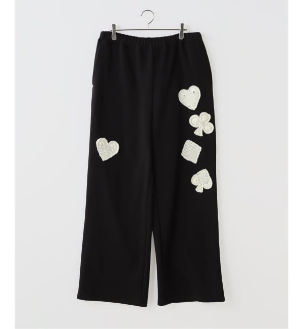 JOINT WORKS「DISCOVERED / ディスカバード PLAYCARD CROCHET MOTIF SWEAT」|その他|ブラック