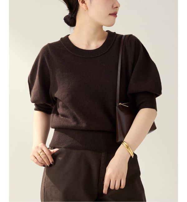 Plage「R&rsquo;IAM ハーフスリーブパフニット」|ニット・セーター|