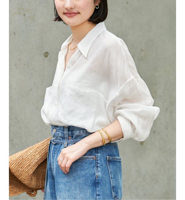 Plage「《追加》RAMIE LYOCELL CROPPED シャツ」|シャツ・ブラウス|