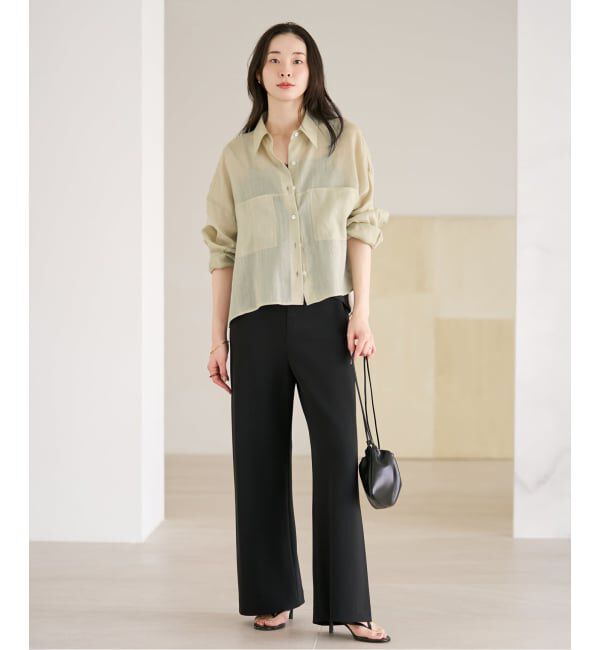Plage「《追加》RAMIE LYOCELL CROPPED シャツ」|シャツ・ブラウス|