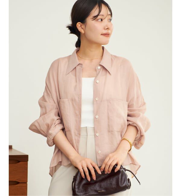 Plage「《追加》RAMIE LYOCELL CROPPED シャツ」|シャツ・ブラウス|