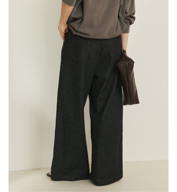 Plage「linen mix tuck デニムパンツ」|デニム|