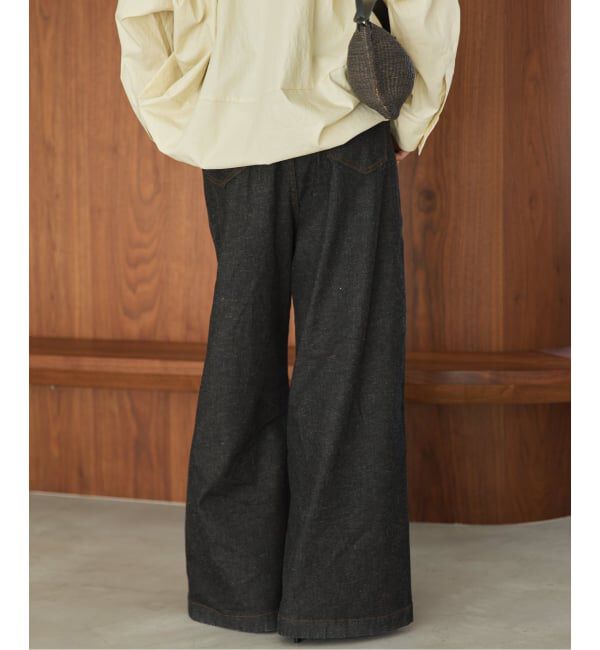 Plage「linen mix tuck デニムパンツ」|デニム|