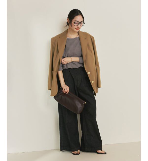 Plage「linen mix tuck デニムパンツ」|デニム|