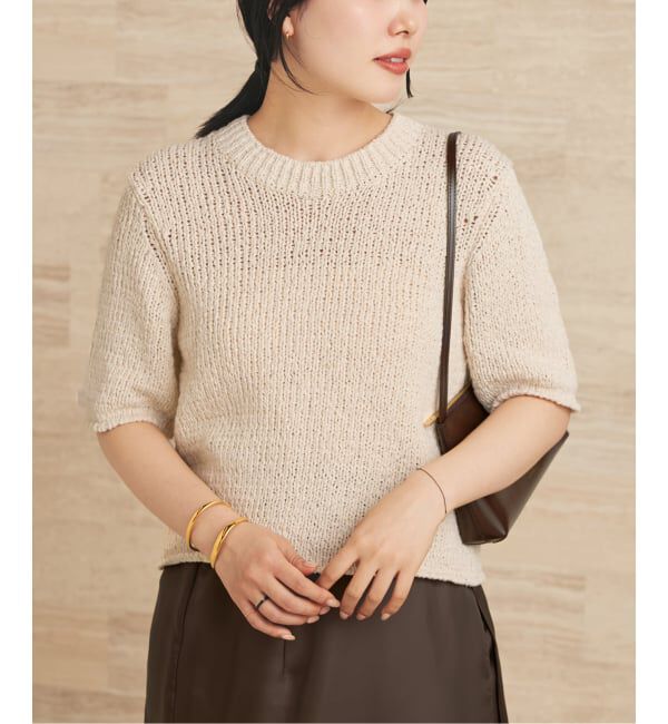 Plage「Italian yarn CO half ニット」|ニット・セーター|ナチュラル