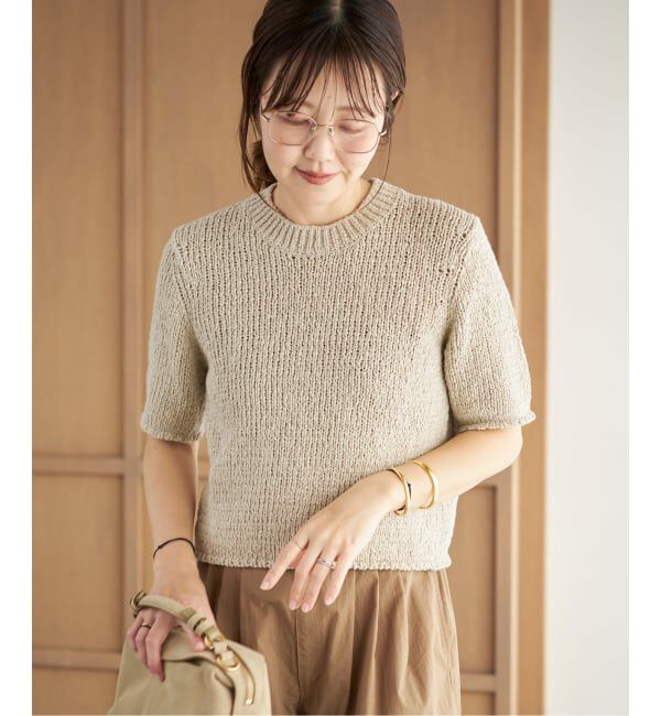 Plage「Italian yarn CO half ニット」|ニット・セーター|ベージュ