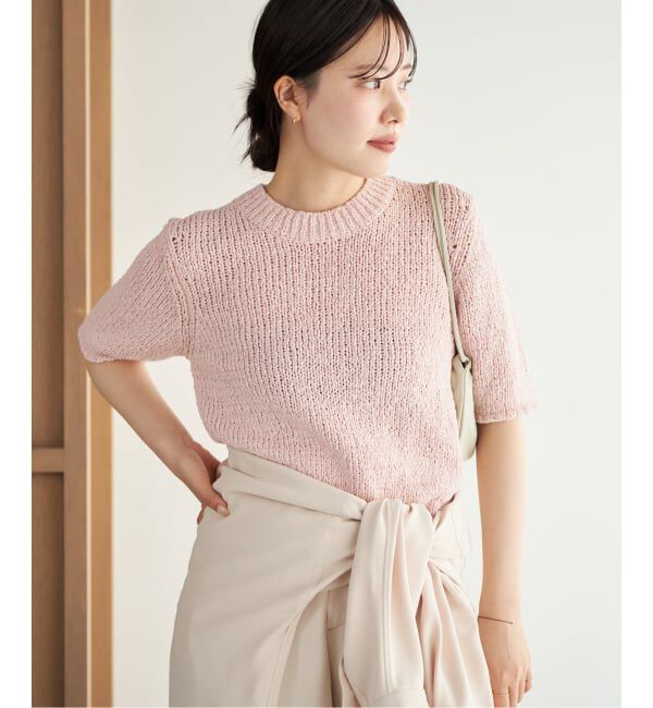 Plage「Italian yarn CO half ニット」|ニット・セーター|ピンク