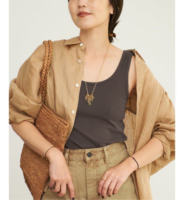 Plage「《追加》sandwash loose タンク」|タンクトップ|ブラウン