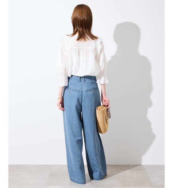 SLOBE IENA「《4サイズ展開/追加》LEDENIM TUCK TROUSERデニム」|デニム|