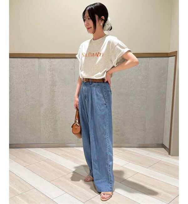 SLOBE IENA「《4サイズ展開/追加》LEDENIM TUCK TROUSERデニム」|デニム|