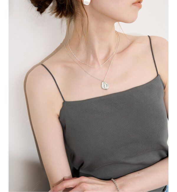 SLOBE IENA「《追加2》カップ付きフライスキャミソール」|インナー|グレー