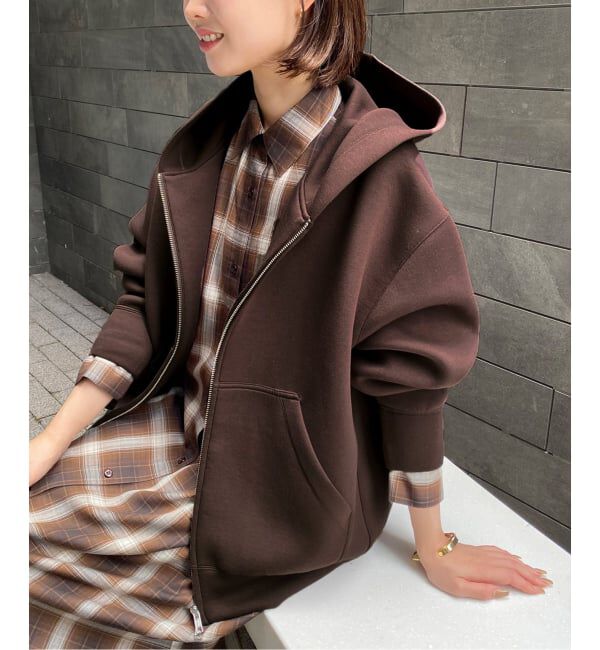 SLOBE IENA「《一部店舗・WEB限定カラー有り/追加》ボリュームジップアップフーディー」|パーカー|