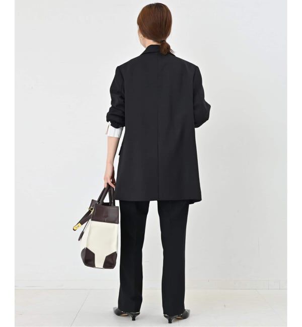 SLOBE IENA「《セットアップ対応可/追加2》ウォッシャブルツイルダブルジャケット」|テーラードジャケット|