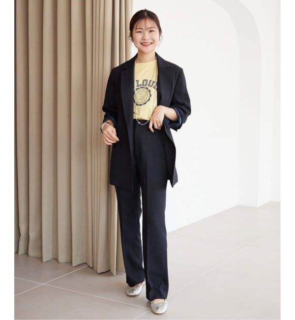 SLOBE IENA「《セットアップ対応可/追加2》ウォッシャブルツイルダブルジャケット」|テーラードジャケット|