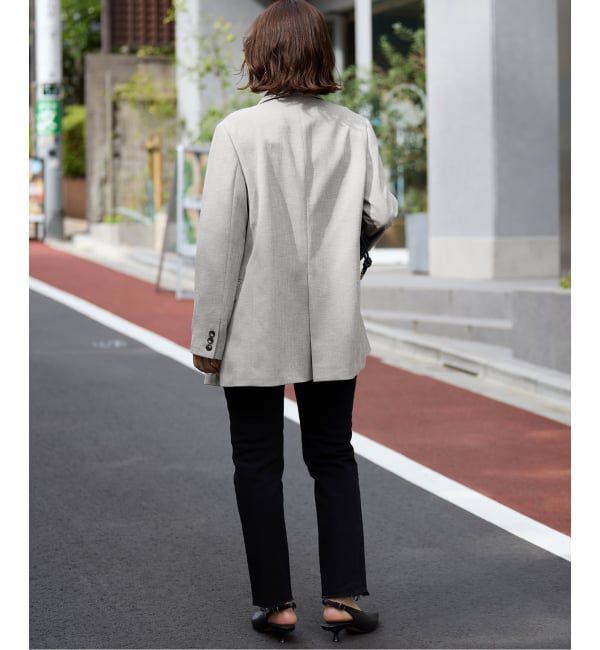 SLOBE IENA「《セットアップ対応可/追加2》ウォッシャブルツイルダブルジャケット」|テーラードジャケット|