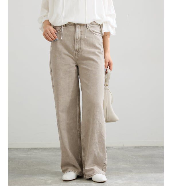 IENA「upper hights/アッパーハイツ 別注 THE NIECE デニムパンツ」|デニム|ベージュ