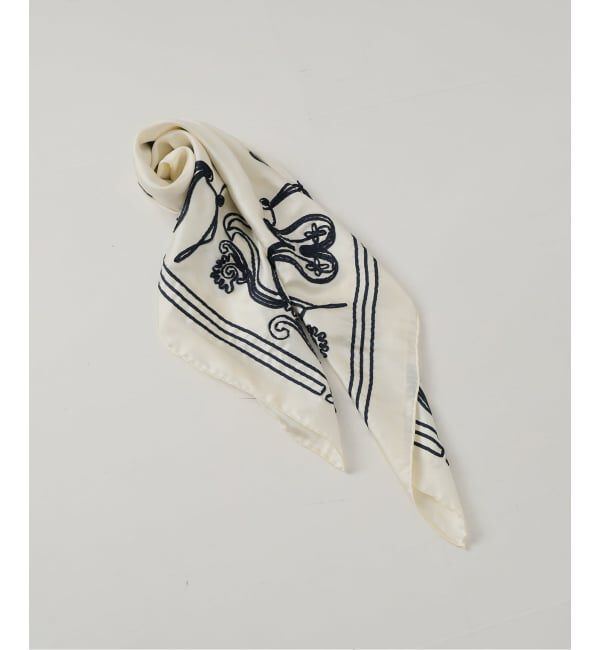 VERMEIL par iena「《WEB限定》ASAUCE MELER アソースメレ テープエンブロイダリースカーフ」|バンダナ・スカーフ|