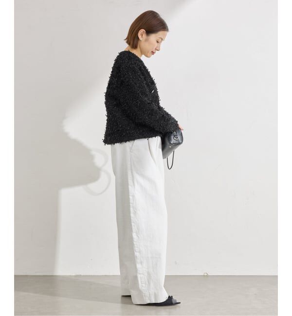 IENA「ファンシーツイードジャケット」|ノーカラージャケット|