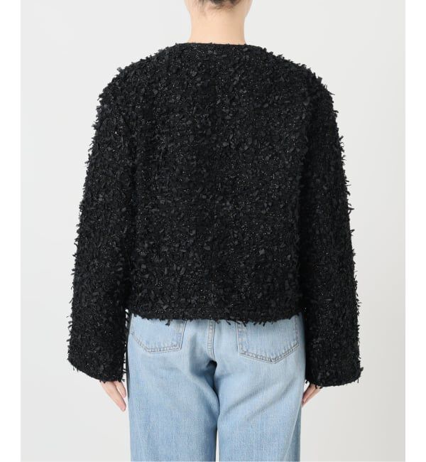 IENA「ファンシーツイードジャケット」|ノーカラージャケット|