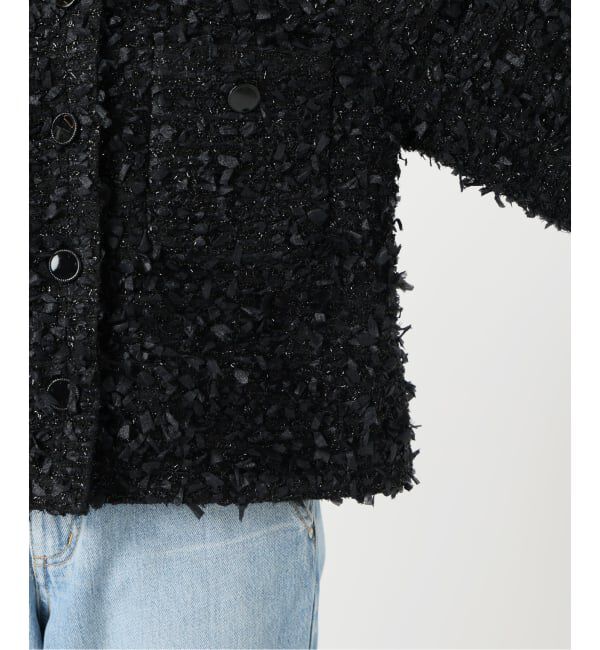 IENA「ファンシーツイードジャケット」|ノーカラージャケット|
