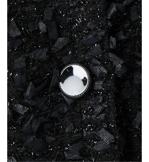 IENA「ファンシーツイードジャケット」|ノーカラージャケット|