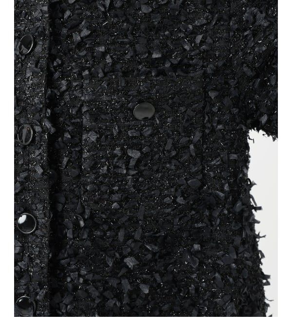 IENA「ファンシーツイードジャケット」|ノーカラージャケット|