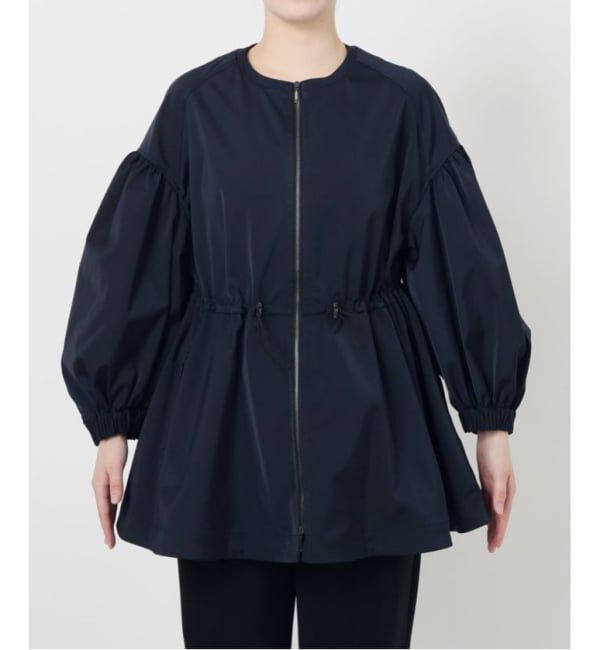 VERMEIL par iena「《追加2》ノーカラーギャザーZIPブルゾン」|その他|