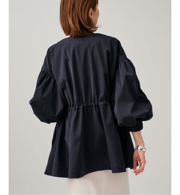 VERMEIL par iena「《追加2》ノーカラーギャザーZIPブルゾン」|その他|