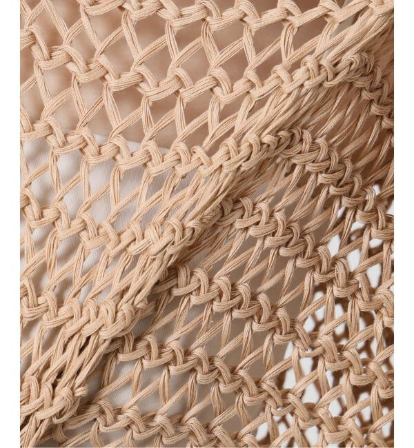 SLOBE IENA「ギマヤーンメッシュボートネックニット」|ニット・セーター|