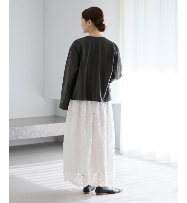 IENA「《追加》シープクルーネックブルゾン」|ライダースジャケット|