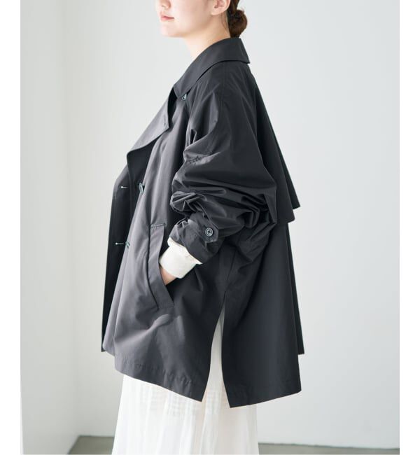 IENA「《新色あり/追加4/洗濯機洗い可》ポプリンオーバーショートコート」|その他|