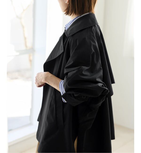 IENA「《新色あり/追加4/洗濯機洗い可》ポプリンオーバーショートコート」|その他|