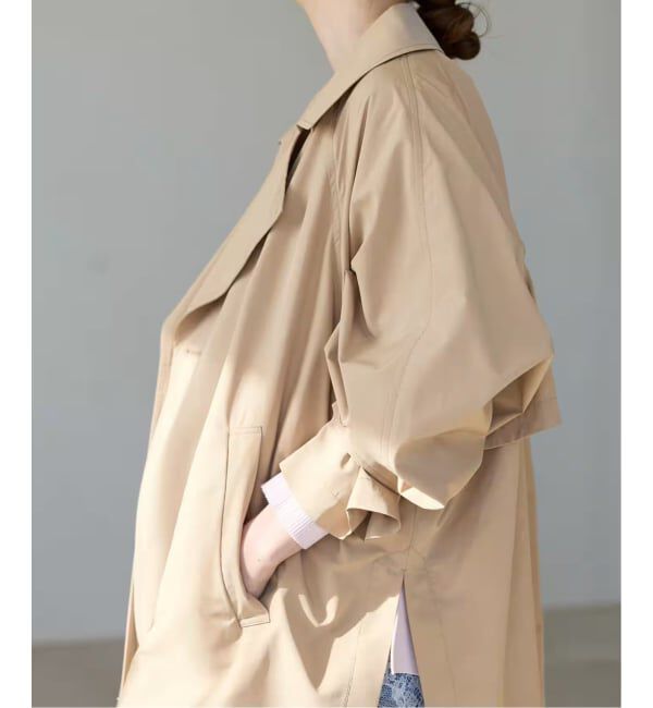 IENA「《新色あり/追加4/洗濯機洗い可》ポプリンオーバーショートコート」|その他|