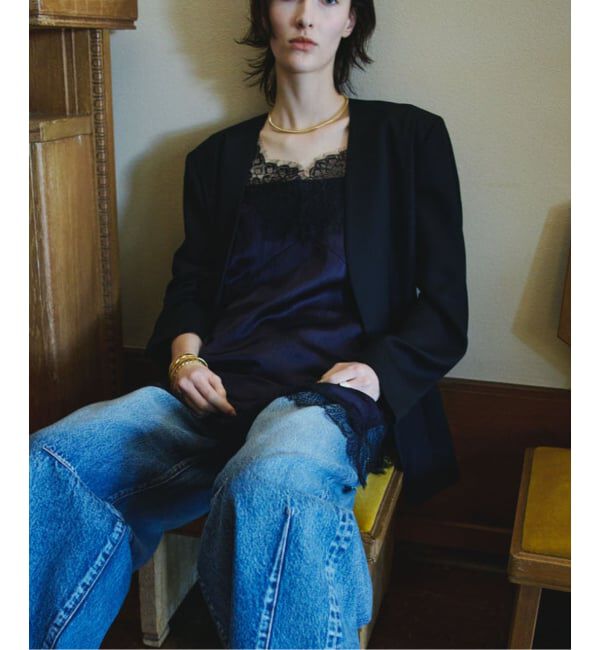 VERMEIL par iena「ドライツイルノーカラージャケット」|ノーカラージャケット|