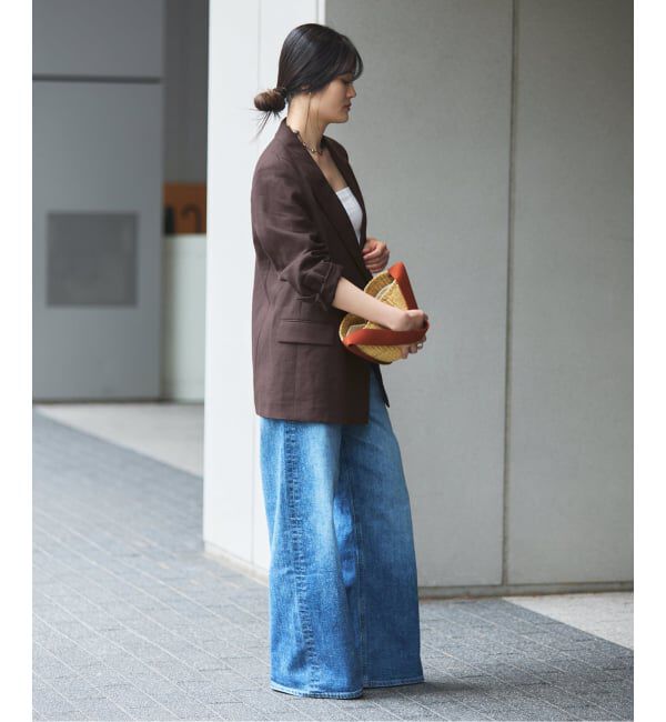 IENA「ウォッシャブル リネンミックス テーラードジャケット」|テーラードジャケット|