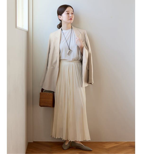 IENA「ウォッシャブル リネンミックス テーラードジャケット」|テーラードジャケット|