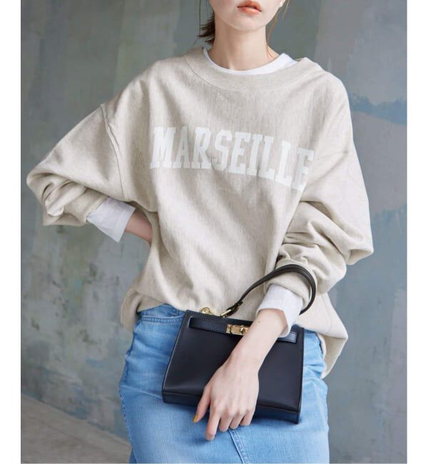 SLOBE IENA「《WEB限定/追加2》MARSEILLE ロゴスウェット」|スウェット・ジャージ|ナチュラル