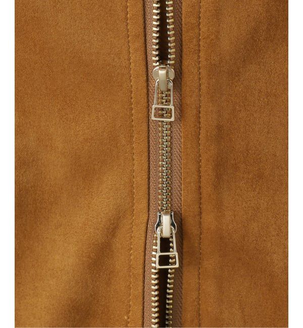 IENA「フェイクスエードブルゾン」|ライダースジャケット|