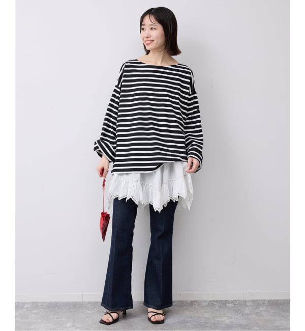 SLOBE IENA「LE MINOR/ルミノア SLOBE別注 ビッグボーダロンTEE」|Tシャツ・カットソー|