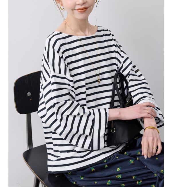 SLOBE IENA「LE MINOR/ルミノア SLOBE別注 ビッグボーダロンTEE」|Tシャツ・カットソー|