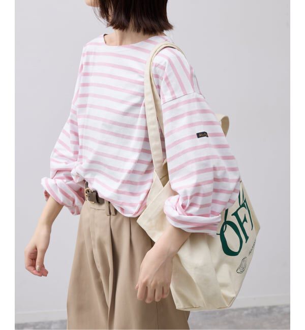 SLOBE IENA「LE MINOR/ルミノア SLOBE別注 ビッグボーダロンTEE」|Tシャツ・カットソー|ピンク