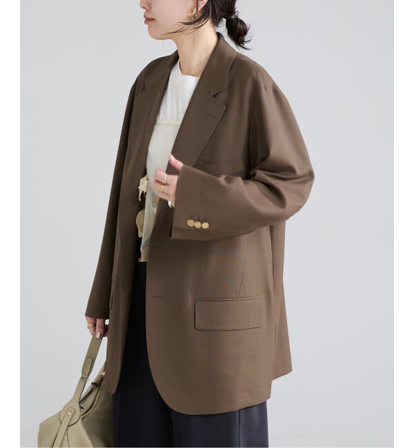 IENA「COUTURE D'ADAM/クチュールドアダム BIG JK Single Blazer Dese 26SS-009」|テーラードジャケット|キャメル
