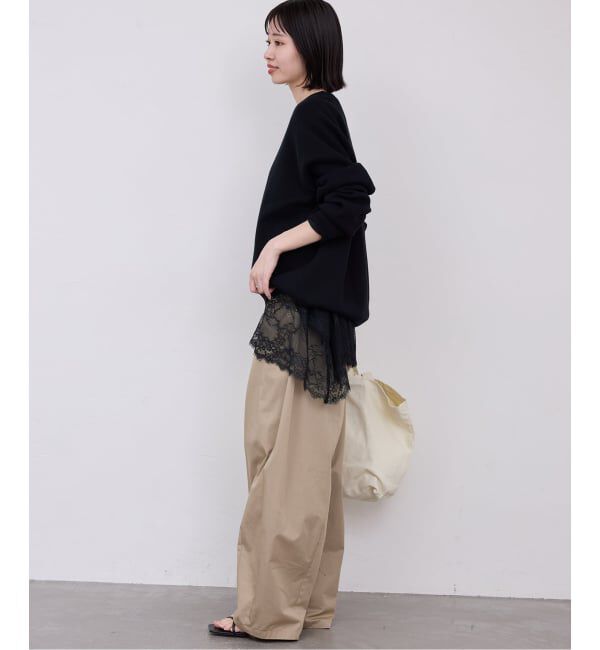 SLOBE IENA「《追加5》レースコンビカットソー」|Tシャツ・カットソー|