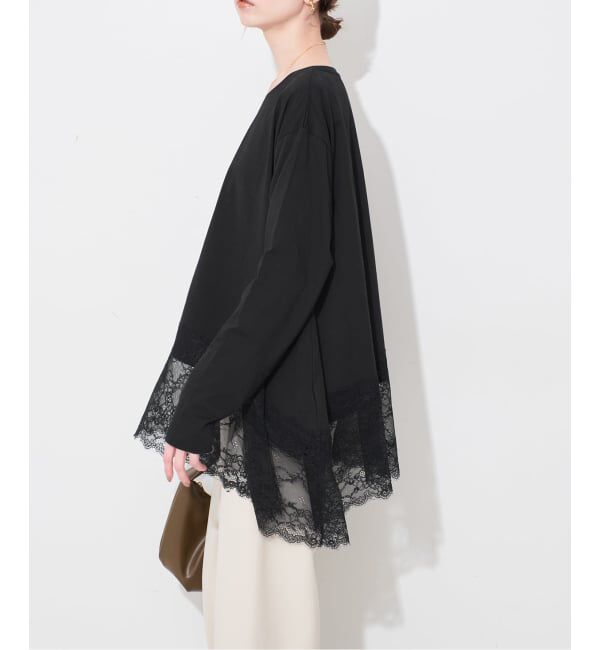 SLOBE IENA「《追加5》レースコンビカットソー」|Tシャツ・カットソー|