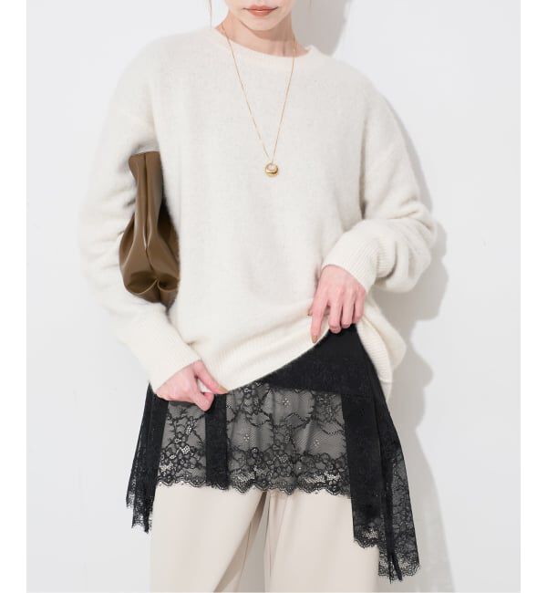 SLOBE IENA「《追加5》レースコンビカットソー」|Tシャツ・カットソー|